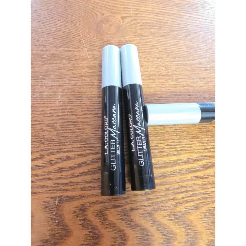 2X L.A. Colors Beautifully Bewitched Glittery‎ Sparkling Silver Mascara C41873